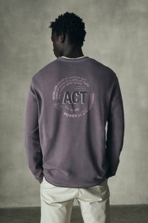 Ecoalf Act T-shirts Herren Lila | BVX-394025