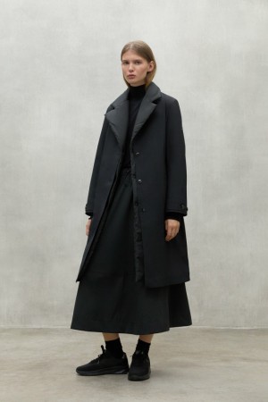 Ecoalf Albert Mäntel Damen Schwarz | LOJ-685134