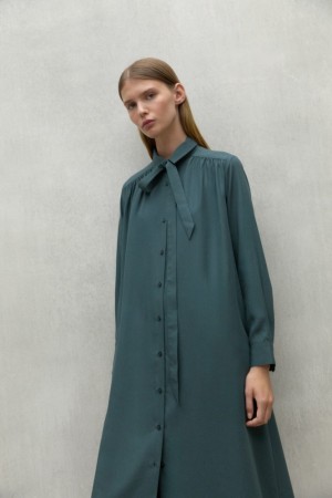 Ecoalf Alejandra Kleid Damen Dunkelgrün | AVE-720493