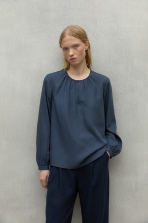 Ecoalf Alma Hemd Damen Dunkelblau | PXE-370465
