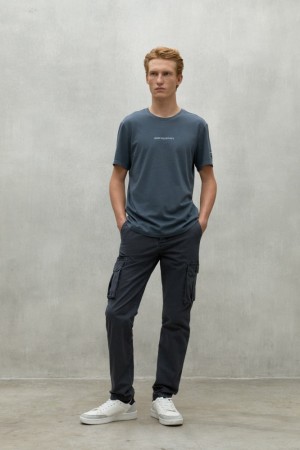 Ecoalf Almer T-shirts Herren Blau | VIG-925637