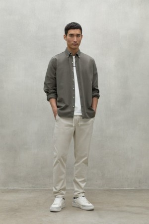 Ecoalf Antejo Hemd Herren Grün | ESD-397860