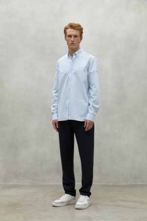 Ecoalf Antejo Hemd Herren Hellblau | JFG-308152