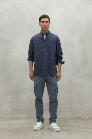 Ecoalf Antejo Hemd Herren Navy Blau | GIL-425938