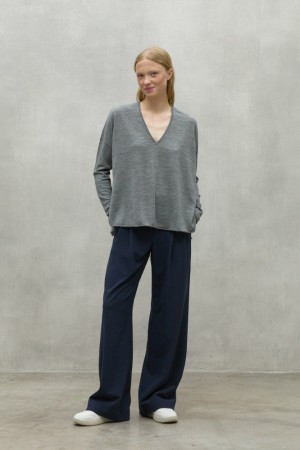 Ecoalf Anturio Pullover Damen Grau | SGQ-072643