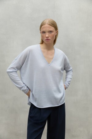 Ecoalf Anturio Pullover Damen Hellblau | HZE-013879