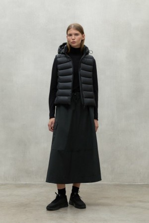 Ecoalf Aoraki Weste Damen Schwarz | PBF-861940