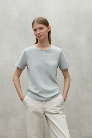 Ecoalf Ariza T-shirts Damen Hellgrau | UBQ-463170