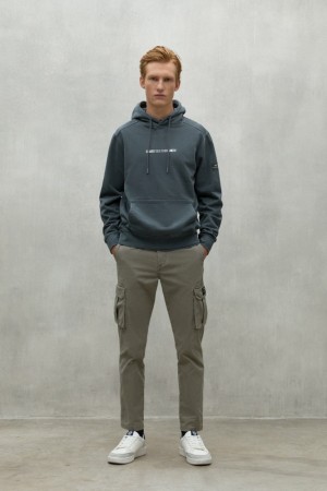 Ecoalf Barca Sweatshirts Herren Blau | CUK-245170