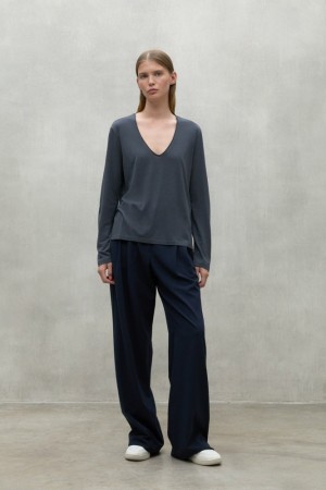 Ecoalf Bea T-shirts Damen Dunkelgrau | EXH-490183