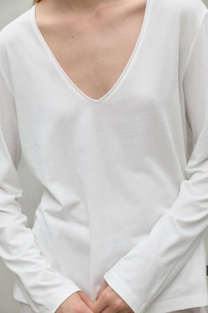 Ecoalf Bea T-shirts Damen Weiß | JTI-749016