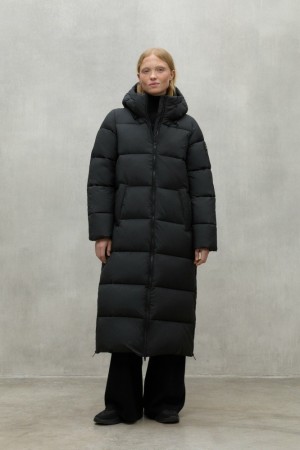 Ecoalf Binaia Mäntel Damen Schwarz | UYF-805419