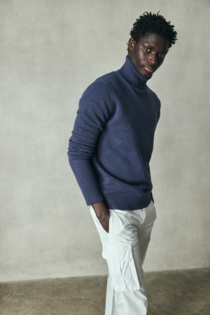 Ecoalf Brun Pullover Herren Blau | UVA-708546
