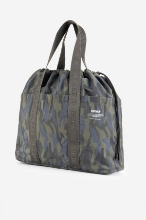 Ecoalf Camouflage Akira M Tragetaschen Damen Schwarz | PAZ-164350