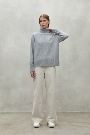 Ecoalf Caqui Pullover Damen Grau | PQN-547082