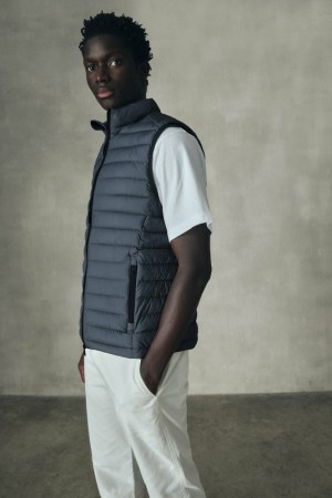 Ecoalf Cardiff Waistcoat Weste Herren Blau | ZBF-162845
