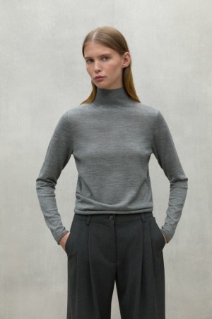Ecoalf Collar Faya Pullover Damen Grau | DTS-495712