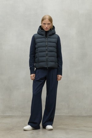 Ecoalf Denali Knitted Jacken Damen Navy Blau | TDJ-980472
