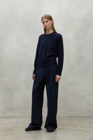Ecoalf Eucalipto Pullover Damen Navy Blau | TYN-273604