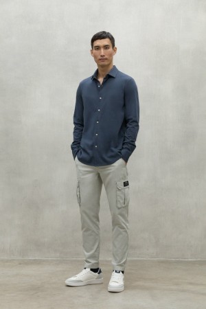 Ecoalf Gael Hemd Herren Blau | SQX-158234