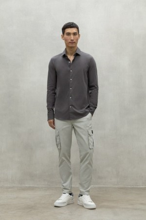 Ecoalf Gael Hemd Herren Dunkelgrau | MKD-571349