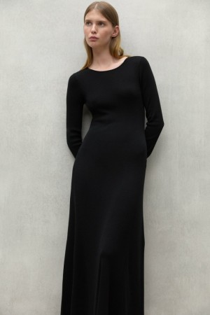 Ecoalf Irisn Kleid Damen Schwarz | PUC-596341