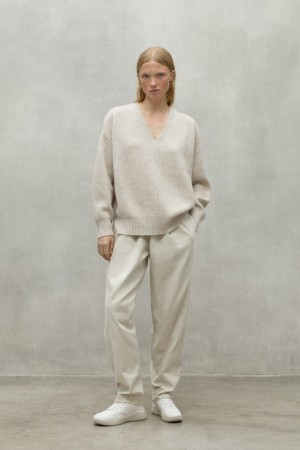 Ecoalf Jerte Hosen Damen Hellbeige | AQB-618059