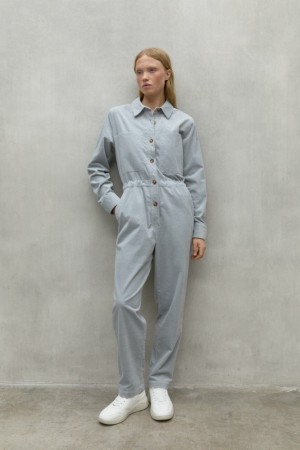 Ecoalf June Jumpsuit Damen Hellblau | ZJA-386925