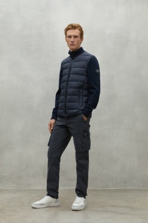 Ecoalf Knitted Bimi Pullover Herren Navy Blau | HFO-749860