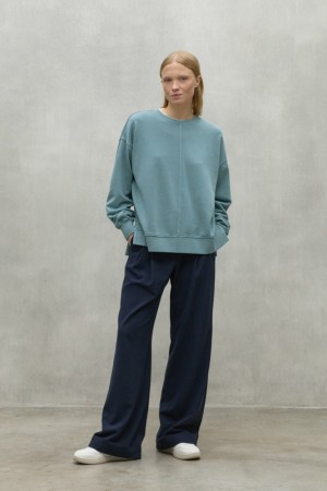 Ecoalf Lanus Sweatshirts Damen Blau | JGZ-134507
