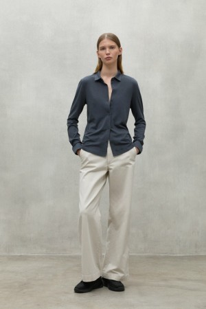 Ecoalf Lasa Hemd Damen Dunkelgrau | XOY-470285