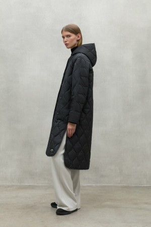 Ecoalf Lezna With Hood Mäntel Damen Dunkelgrau | ZBQ-186504