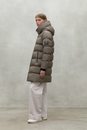 Ecoalf Manlie Mäntel Damen Braun | GHT-029583