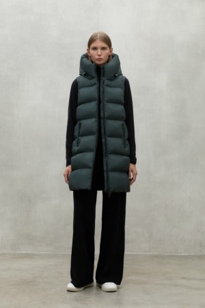 Ecoalf Manlie Weste Damen Dunkelgrün | EHN-968123