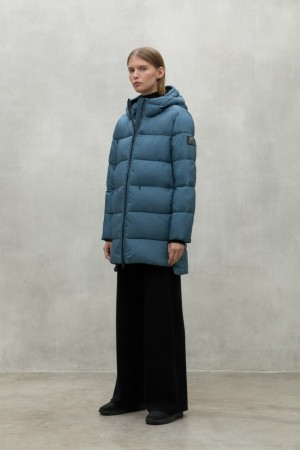Ecoalf Marangu Mäntel Damen Blau | KMR-957082