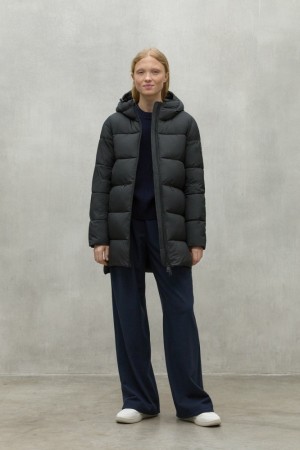 Ecoalf Marangu Mäntel Damen Schwarz | SAE-081642