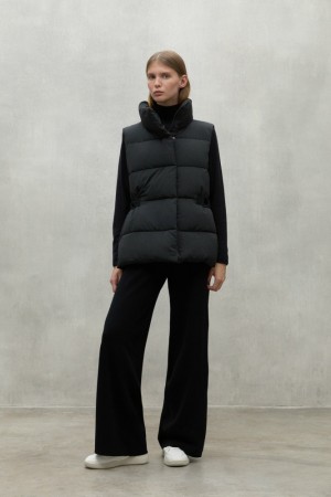 Ecoalf Misen Waistcoat Mäntel Damen Schwarz | JSK-186579