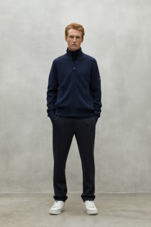 Ecoalf Nashi Pullover Herren Navy Blau | ADE-783605