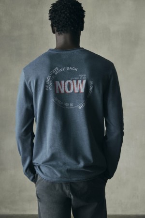 Ecoalf Now T-shirts Herren Blau | JNB-541976