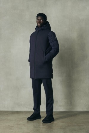 Ecoalf Ritter Mäntel Herren Navy Blau | WHM-974253