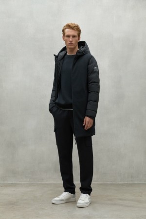 Ecoalf Ritter Mäntel Herren Schwarz | RQA-174508