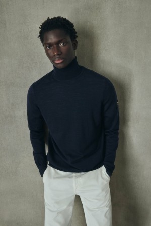 Ecoalf Sauco Pullover Herren Navy Blau | JVC-329104