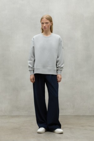 Ecoalf Storm Sweatshirts Damen Hellgrau | KXL-816249