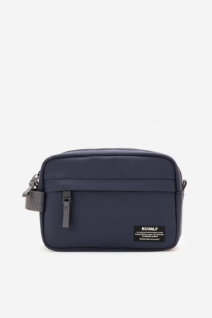 Ecoalf Toiletry Bag Kulturbeutel Herren Navy Blau Camouflage | TRH-918506