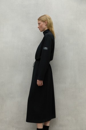 Ecoalf Zafiro Kleid Damen Schwarz | NDL-702968